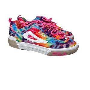 FILA Multicolor Women Low Top Athletic Sneakers Tie Dye 7.5